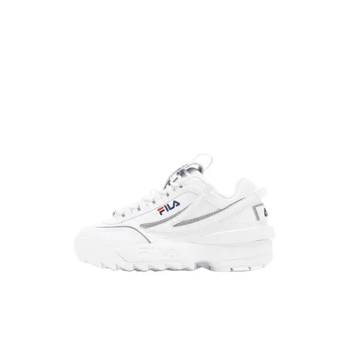 FILA KIDS Disruptor II Exp противоскользящий устойчивый к истиранию низкий топ детские повседневные кроссовки белый детский