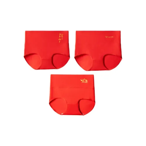 H YXIANG Нижнее белье Женское 3 упаковки Удачи Красный