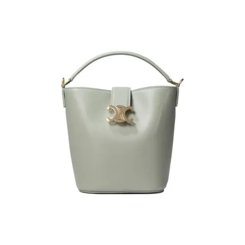 CELINE Коровья кожа Ведрообразная сумка Сумка через плечо Маленькая сумка Глина Женская