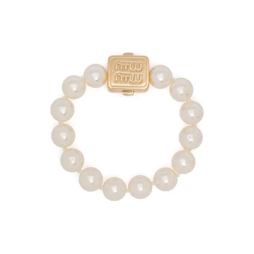 MIU MIU Жемчужные браслеты Женские Белые