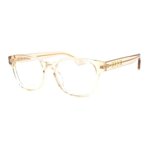 GUCCI Пластиковая оправа Квадратные оптические очки Унисекс Розовые прозрачные