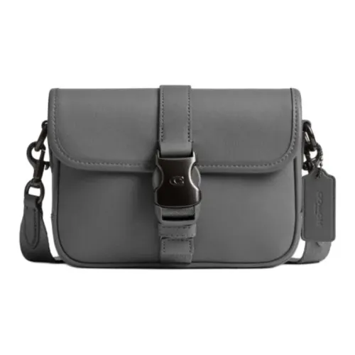 COACH League Коровья кожа Сумка через плечо Маленькая Мужская Угольно-серый