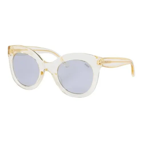 Ralph Lauren Plastic Butterfly Sunglasses Women's Transparent Yellow Ральф Лорен Пластик Бабочка Солнцезащитные очки Женские Прозрачный Желтый