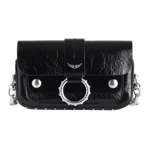 Zadig Voltaire Коровья кожа Цепь Кошелек Сумка через плечо Мини Женский Черный