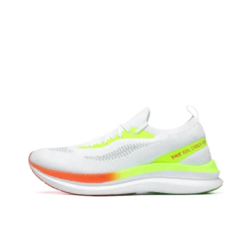 VOIT Беговые кроссовки Low Топ Белый/Неон Зеленый Унисекс