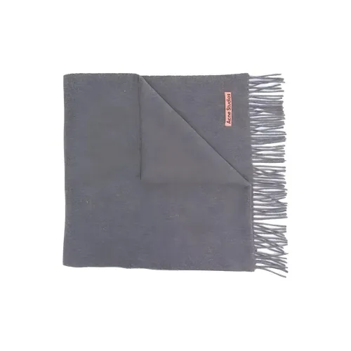 ACNE STUDIOS Шарфы из шерсти Wool Knit, темно-серый, унисекс