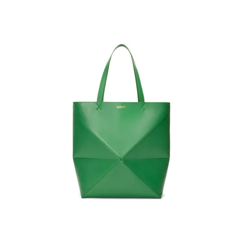 LOEWE Puzzle Fold Телячья кожа Тоут Сумка Сумка для покупок Сумка Сумка через плечо XL Женская Тропическая Зеленая