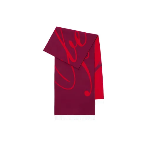 Burberry Вязаные Шарфы Унисекс Малиновый Красный