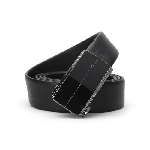 ELLE HOMME Ремни из натуральной коровьей кожи мужской черный ширина 3,55 см