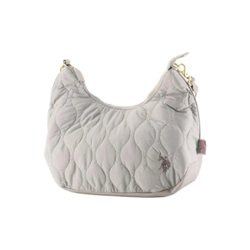 U.S. POLO ASSN. Нейлоновая сумка через плечо большая женская серая