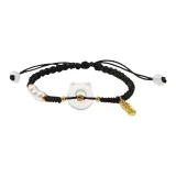 Браслет "Счастливая кошка Мирная" - черный