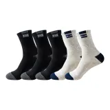 5 пар (Черный 3 + Светло-серый 2)