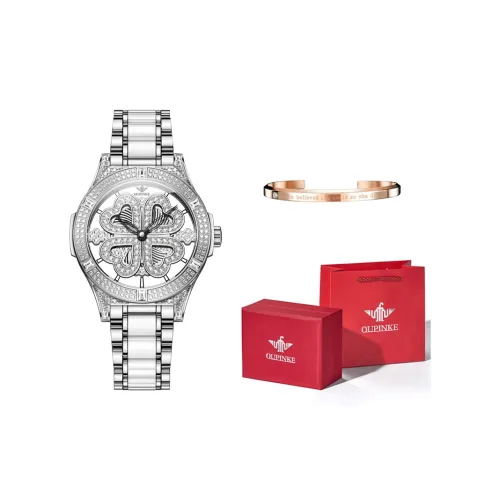 Oupinke Кварцевый Movement Женские Часы 41 мм Белые