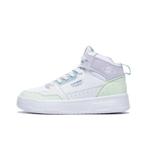 QIAODAN Термическое покрытие Высокие кроссовки для скейтбординга Женские Белые Зеленые