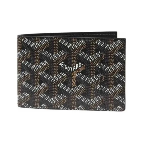 GOYARD Холст Телячья кожа Картхолдер Кошелек Унисекс Черный