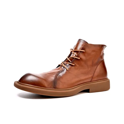 Brounvanm Ботильоны Мужские Кофейного цвета