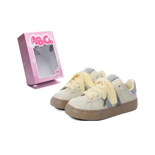 ABCIO Покрытие Slip-Resistant Водонепроницаемый Низкие Кроссовки для Скейтбординга Женские Кремовый Торт Коробка