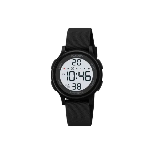 SKMEI Электронный механизм силиконовый ремешок унисекс белый циферблат