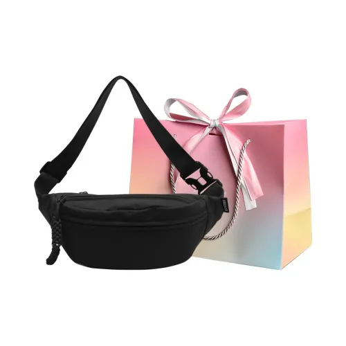 Aini Rabbit Canvas Bag Бананка Сумка через плечо Стандартная Унисекс Экрю Розовый Оранжевый Красный Черный