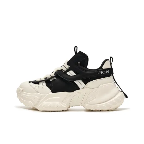 FION Low Top Толстая подошва Кроссовки Черные Бежевые Женские