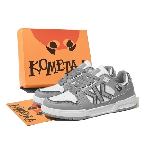 KOMETA.A Низкие кроссовки для скейтбординга унисекс серого цвета в коробке