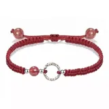 Мирный Браслет с Застежкой и Цветной Глазурью - Красный