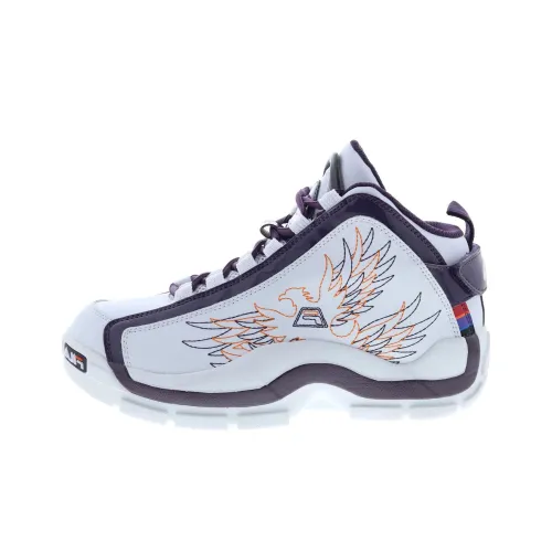 FILA Grant Hill 2 Амортизация Сцепление Высокие Баскетбольные Кроссовки Мужские Белый Фиолетовый
