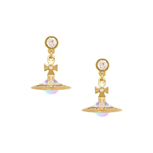 Vivienne Westwood Латунь Aurora Шар Подвеска Серьги-гвоздики Женские Золото Aurora