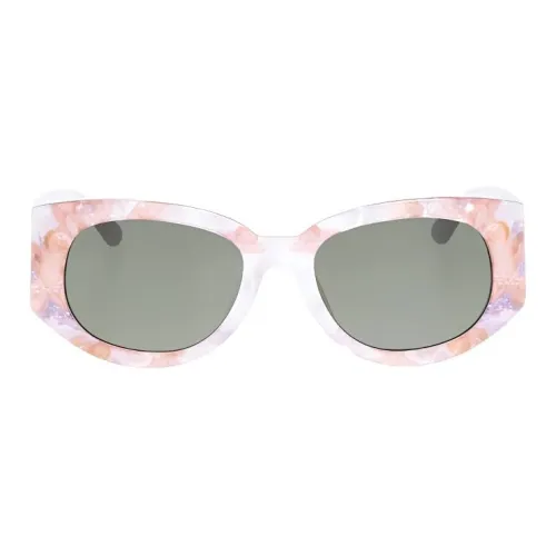 Linda Farrow Ацетат OVAL SUNGLASSES Женские Многоцветный