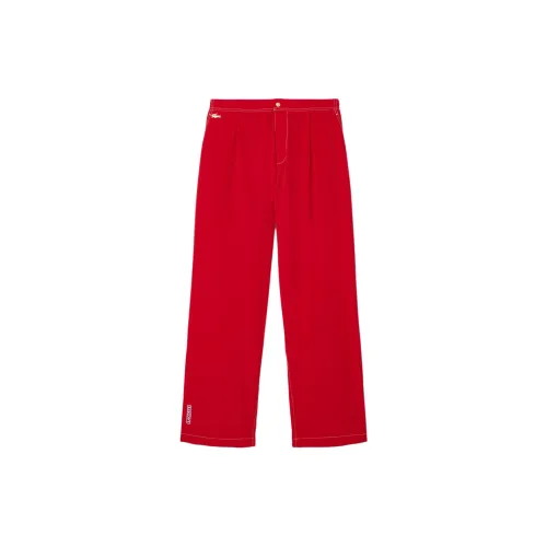 lacoste Maison Château Rouge Collaboration Красные Унисекс Вязаные Тренировочные Брюки