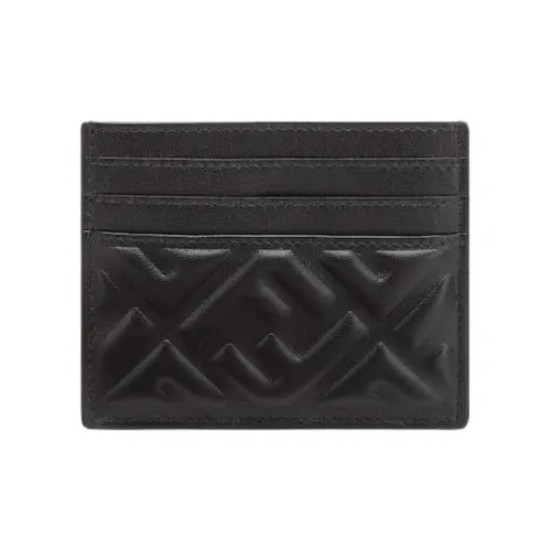 FENDI Футляр Для Пластиковых Карт BaguetteПлоский Футляр Для Пластиковых Карт Из Кожи Наппа Черного Цвета С Узором FF