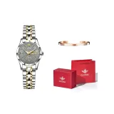 Стальной браслет, серый циферблат