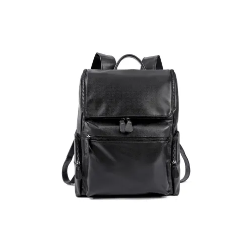 DOSRFINI Рюкзак из коровьей кожи стандартный мужской черный