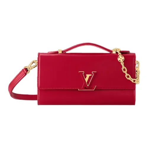 LOUIS VUITTON Capucines Телячья кожа Кошелек Женские Помада Красная