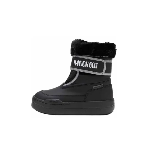 MOON BOOT Высокие детские ботинки черные