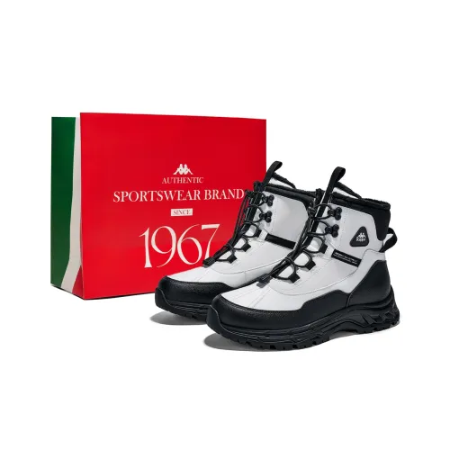 KAPPA Термический Устойчивый к истиранию Противоскользящий Короткий Сноубутсы Унисекс Белый Черный