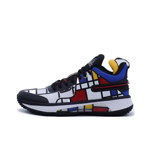 PEAK Устойчивые к истиранию амортизаторы Shock Низкий топ Баскетбольные кроссовки Мужские Белый Черный Красный