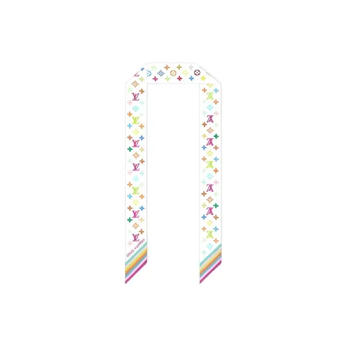 LOUIS VUITTON Шелковые шарфы Женские Белый