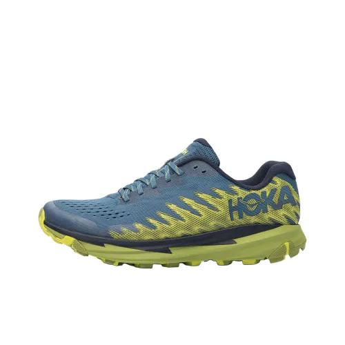 HOKA ONE ONE Torrent 3 Slip-Resistant Abrasion-Resistant Low Top Casual Running Shoes Men's Blue Yellow HOKA ONE ONE Torrent 3 Противоскользящий устойчивый к истиранию низкий топ повседневная обувь для бега мужская синий желтый