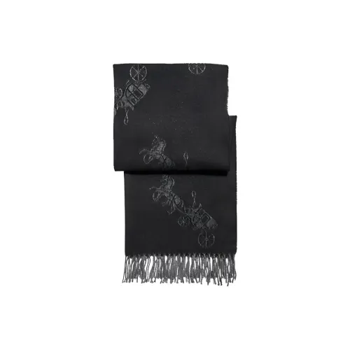 COACH Шерсть Кашемир Вязаные Шарфы Унисекс Черный