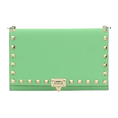 Valentino GARAVANIRockstud Телячья кожа Сумка через плечо Сумка на плечо Маленькая Женская Зеленая