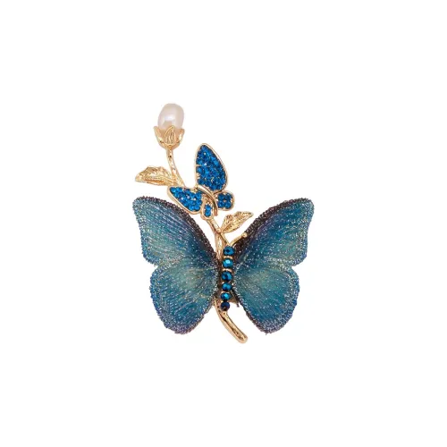 Фиолетовый медный сплав броши женские