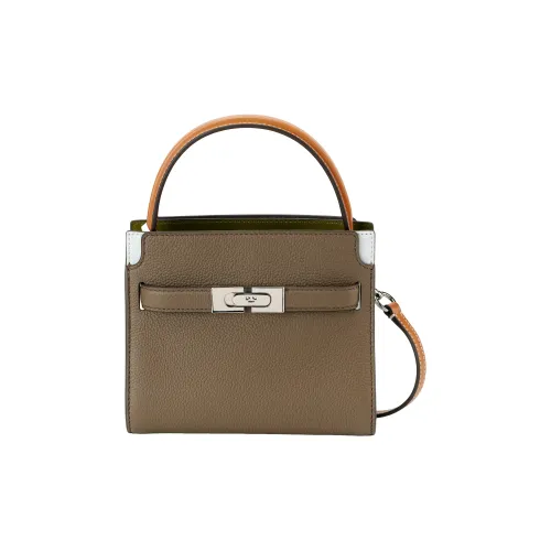 TORY BURCH Lee Radziwill Litchi Grain Кожа Через плечо Одно плечо Сумка Мини Женская Грибно-серый