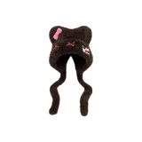 Котенок с бантом, кофейного цвета