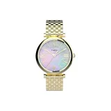 Розовый циферблат часов