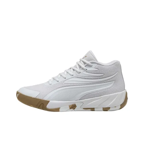 PUMA Износостойкий и Легкий MID Топ Кэжуал Унисекс Белый