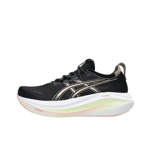 Asics Гель Nimbus 27 Беговые кроссовки Низкий топ Черный/Белый/Розовый Женские