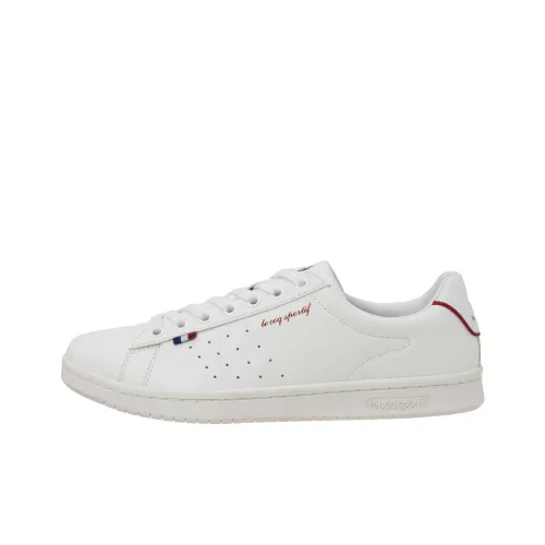 Le Coq Sportif LA ROLAND Slip-resistant Abrasion-resistant Low-top Skateboard Shoes Unisex White Le Coq Sportif LA ROLAND Противоскользящие Устойчивые к истиранию Низкие Кеды для скейтбординга Унисекс Белые