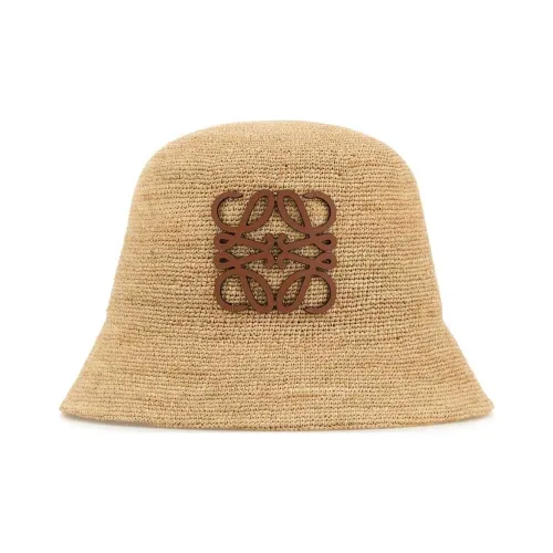 LOEWE Raffia Bucket Hats Women's Natural
