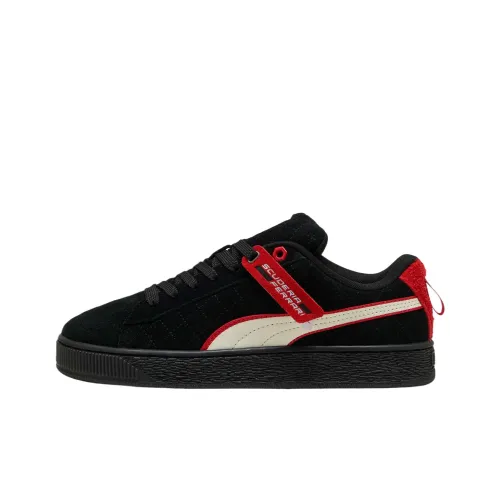 Ferrari X PUMA Suede XL Устойчивые к истиранию Низкие Кроссовки для скейтбординга Унисекс Черные